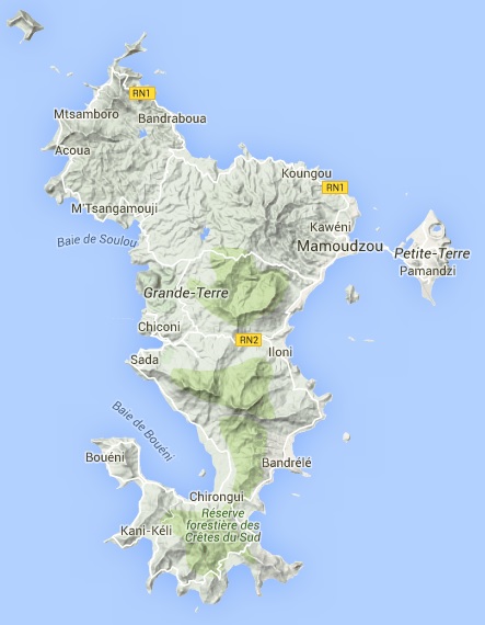 Localisation des Comores Carte Mayotte